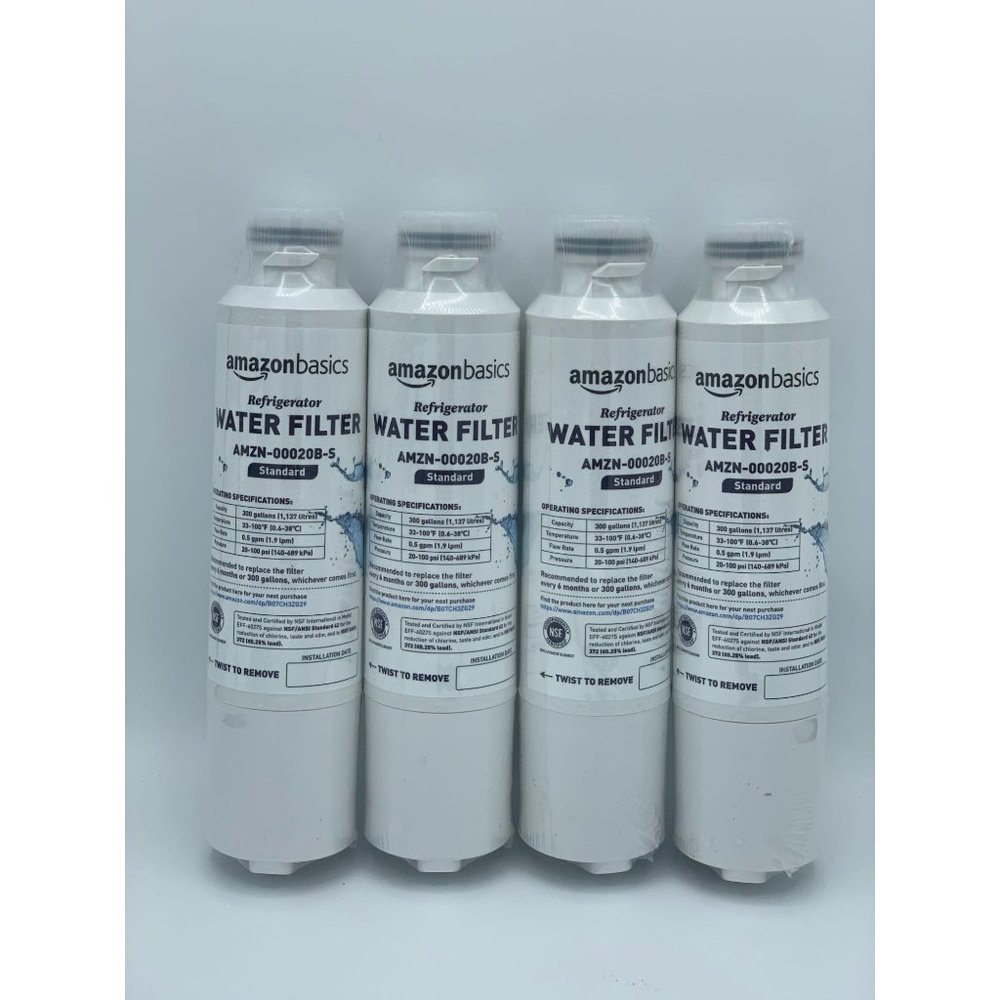 AmznBasic 00020B-Standard 4pk, Carbon Charcoal Fridge Filter Factory Sealed